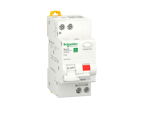 Диференційний Автоматичний Вимикач Resi9 Schneider Electric 32 А, 30 Мa, 1P+N, 6Кa, Крива С, Тип Ас